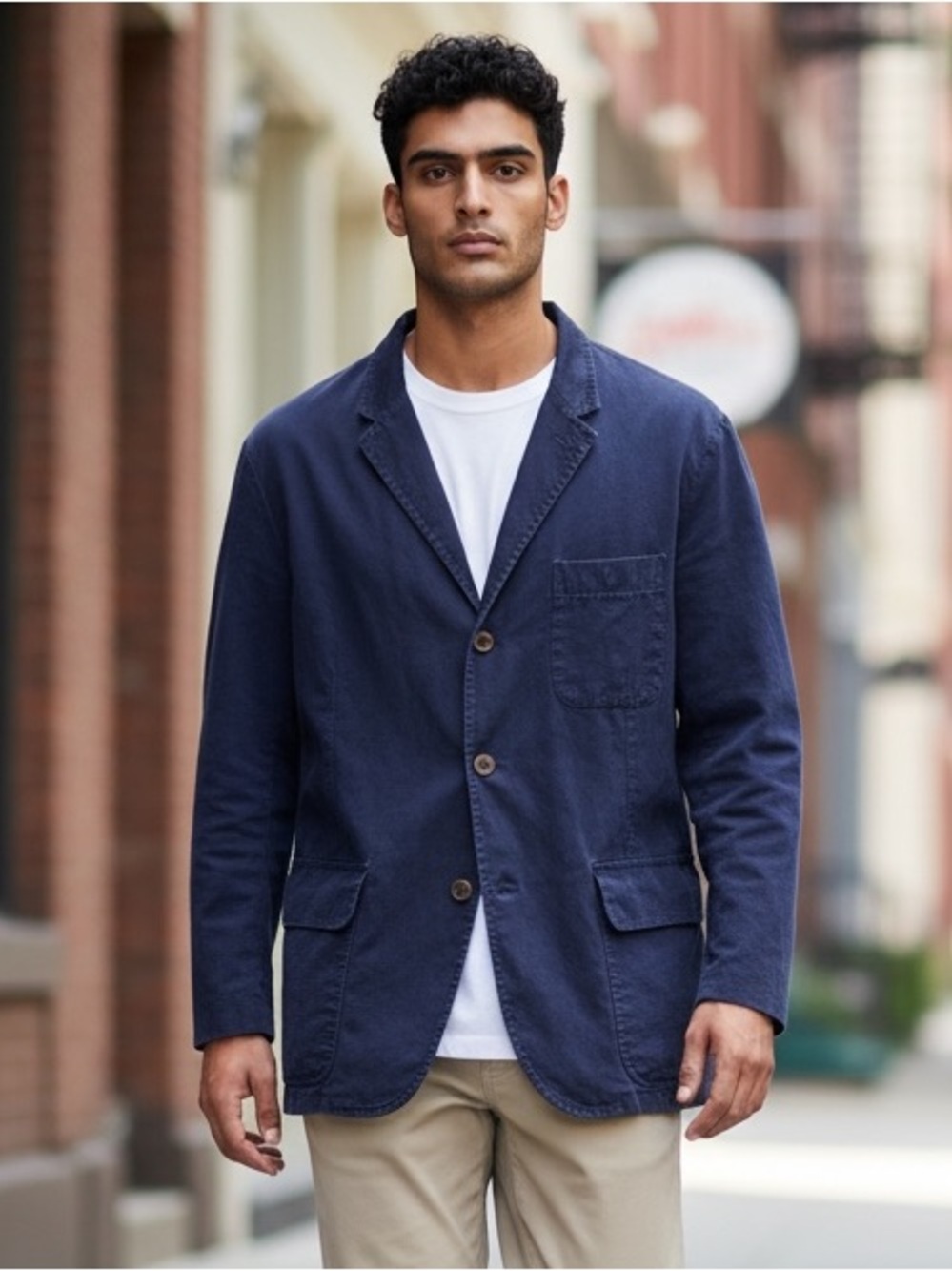 Polo by Ralph Lauren Navy 3 Button Unstructured Casual Blazer Size XXL